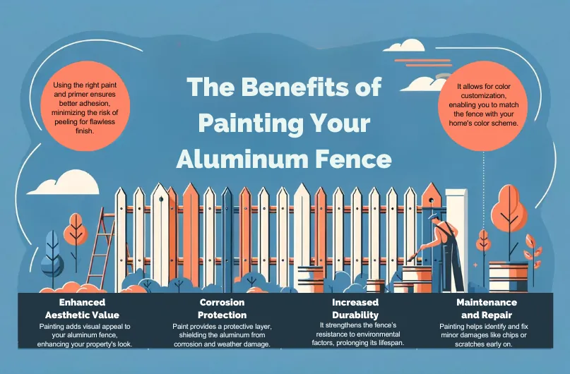 Infographic: the benefits of painting your aluminum fence