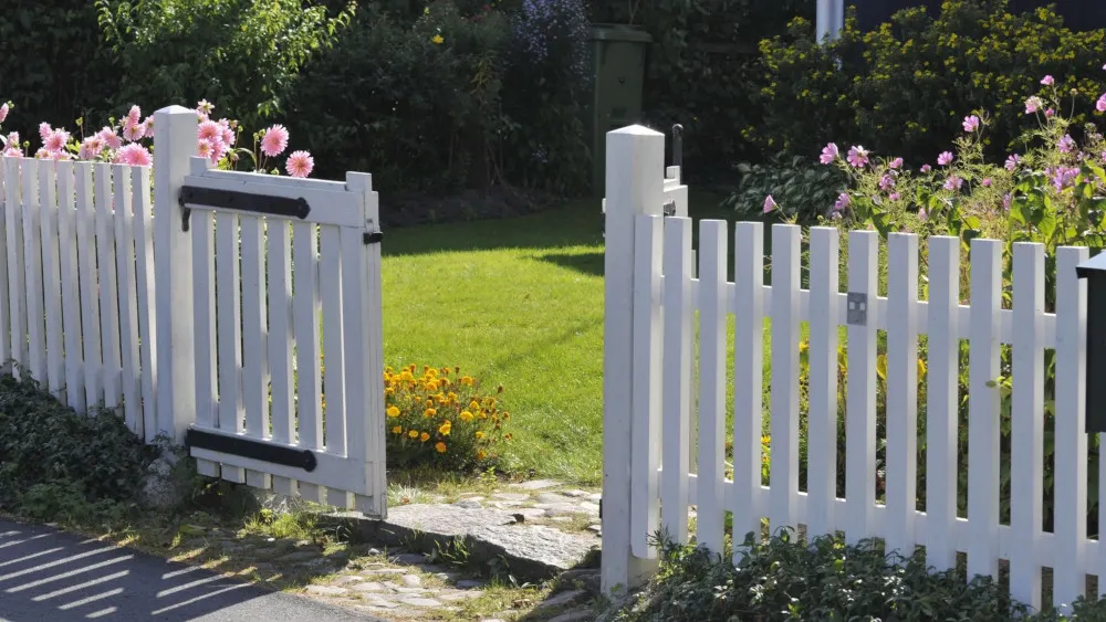 White Picket Garden Gate