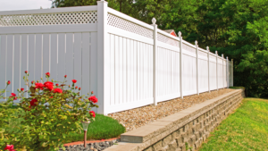 beautiful white vinyl fence